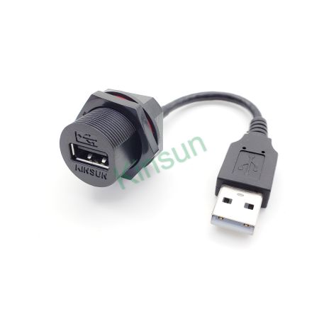 Wasserdichter USB-Steckverbinder Typ A 2.0&3.0 - Wasserdichter USB-Steckverbinder Typ A 2.0/3.0 zu USB-Stecker